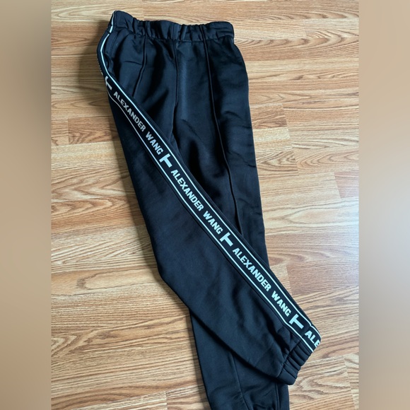 Alexander Wang Sleek Logo Tape Track Pant in Black sz Small - Picture 4 of 5